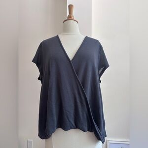 We the Free | Free People | Grey Drape Top Size Large